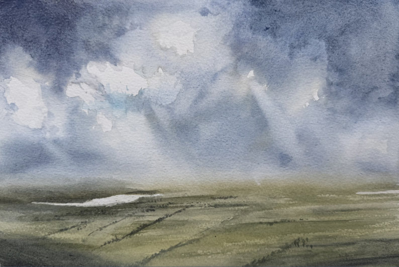 Ciel d’orage sur la campagne